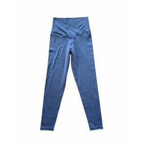 OFFLINE By Aerie M Real Me 7/8 Length Crossover Leggings Slate Blue Gray